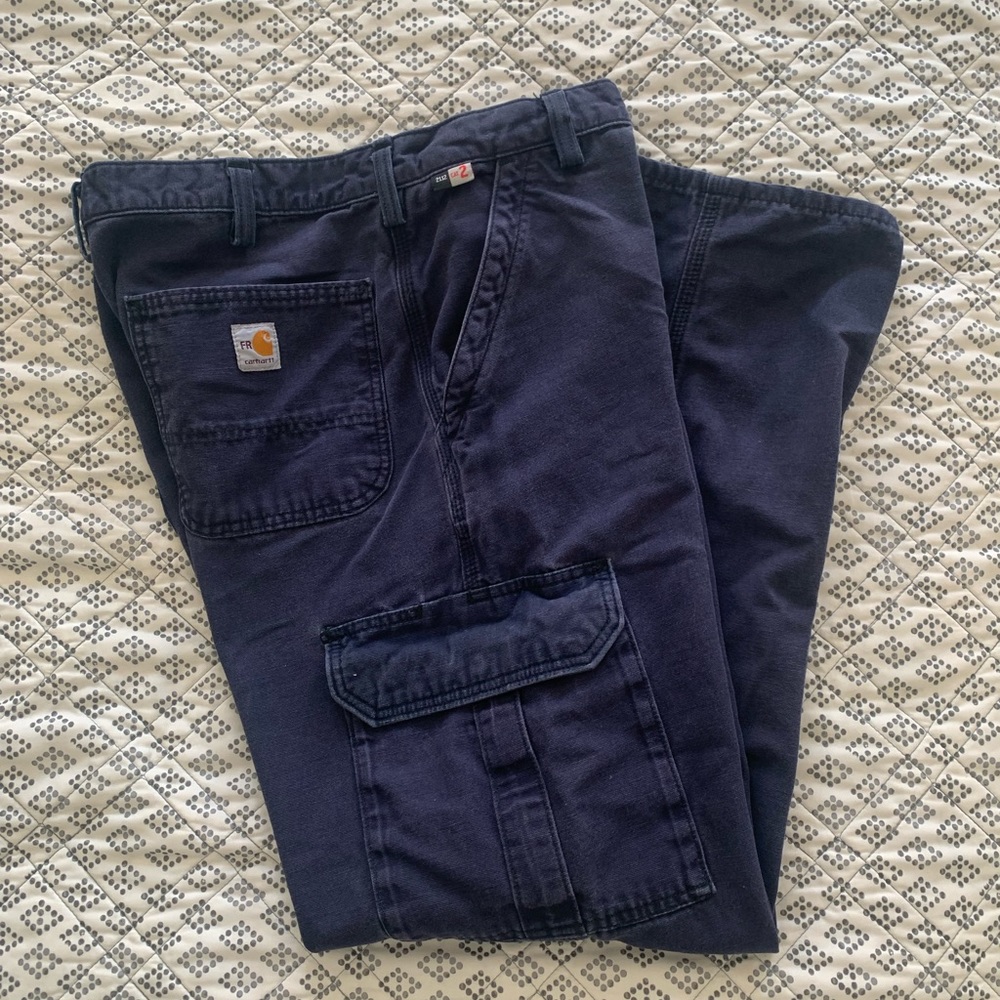 Navy Carhartt FR Dungaree fit. 34x32
